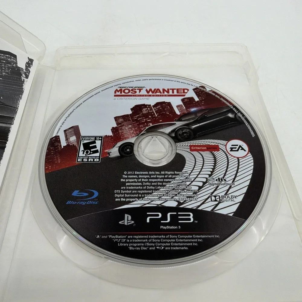 Need for Speed: Most Wanted (Sony PlayStation 3, 2012) Complete w/Manual Insert